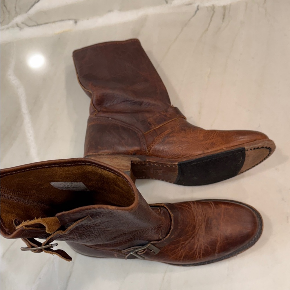 Brown Leather women’s Boots 8.5 - Picture 2 of 11